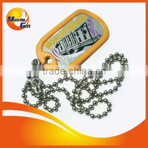 Fashion Aluminum Dog Tag With PVC Frame Cover thumbnail-1