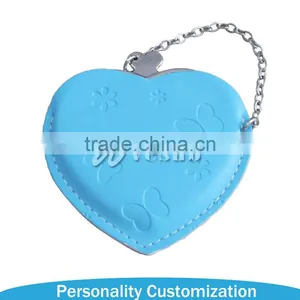 Hot Sublimation Sell Heart Hand Mirror With Leather Case thumbnail-1