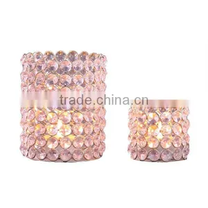 Gold Crystal Tea Light Holder,crystal Tea Light Votive,crystal Candle Holder for Wedding Table & Gift thumbnail-3