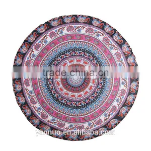 Guangzhou Round Donut Beach Towel Printed Cotton For Sunscreen Shawl Beach Mat thumbnail-1