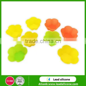 Flower Shape Silicone Cup Cake Moulds, Food Grade Custom Mini Silicone Cake Moulds thumbnail-1