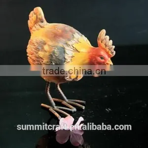 Plating Color Iron Legsd Garden Ornament Chicken Figurine thumbnail-1