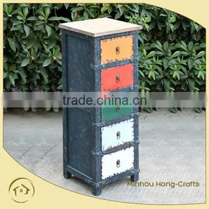 Tall Thin Wood Drawer Cabinet Storage thumbnail-1