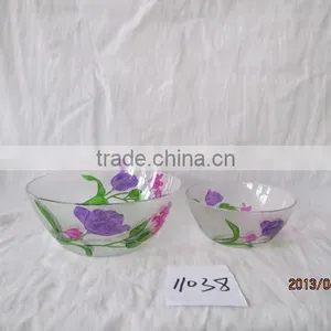 Hand Painted Machine Made Decorative Glass Bowls thumbnail-3