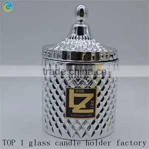 Silver Decorative Glass Candy Jars thumbnail-1