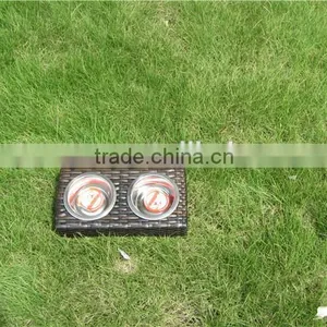 Nice Rattan Pet Bowl Feeders thumbnail-5