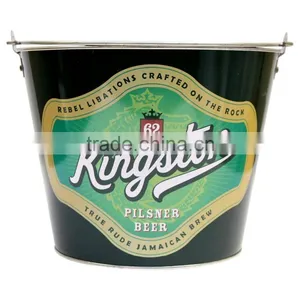 Newest Metal Beer Bucket Ice Barrel Decoration Pail With Attractive Printing thumbnail-6