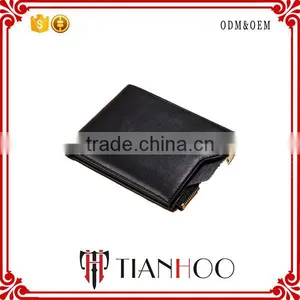 Commercial Custom Business Personalized Unisex Wholesale Genuine Leather RFID Blocking Card Holder Wallet thumbnail-1