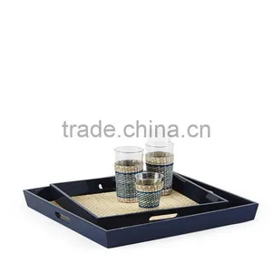 Lacquer and Rattan Tray thumbnail-2