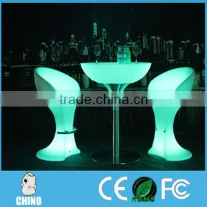 High Led Cocktail Table Metal Table With Chair for Event thumbnail-4