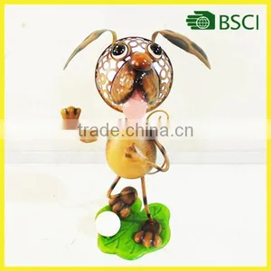 YS14698 Metal Dog Craft With Solar Light for Garden Decor thumbnail-1