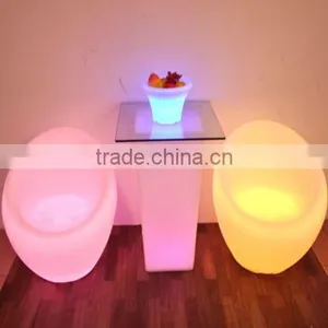 Plastic Materia Leisure Led Restaurant Club Bar Used Led Sofa /comfortable Single Seater Led Chair thumbnail-1
