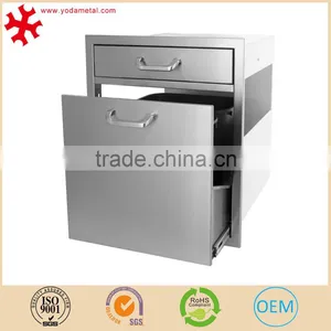 High Capacity Stainless Steel Drawer Type Kitchen Trash Cans Waste Bin thumbnail-1