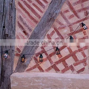16 Black Moroccan Lantern Solar Garden LED Fairy Lights thumbnail-4