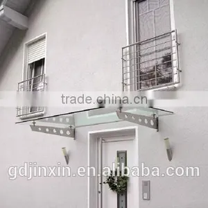 Mordern Samplism Style Glass Canopy Stainless Steel Glass Canopy Fittings thumbnail-1