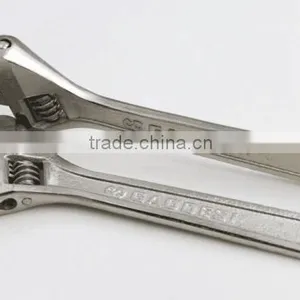 Wide Mouth Tube Live Nickel Plated Spanner Wrench Adjustable Nut Wrench Pipe Wrench thumbnail-2