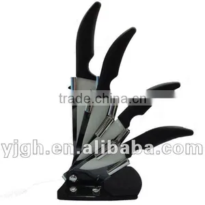 5 Pieces Ceramic Kitchen Knife Set With Arylic Block thumbnail-1