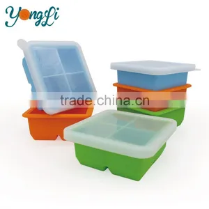 Eco-Friendly Feature And FDA Certification Large Squares Silicone Ice Cube Tray thumbnail-1