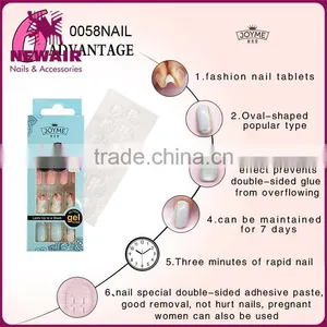 2017 DIY Oval Full Cover Artificial Art Design Nails thumbnail-4