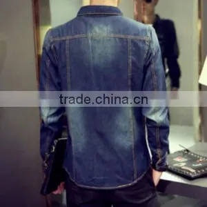 Factory Direct Supply Fashion Man Clothes /High Quality Men Denim Shirt thumbnail-3
