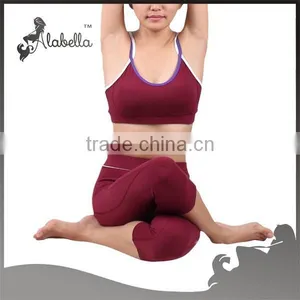 Sports Bra and Leggings Hot Sexy Yoga Clothing With Nylon Fabric Gym Wear for Women thumbnail-5