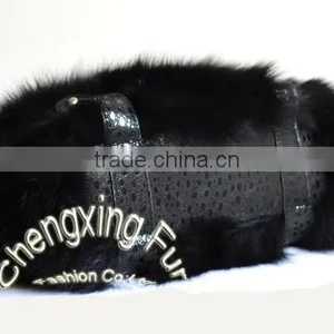 CX-H-27C 2016 Latest Fashionable Desgin Genuine Fox Fur Ladies Hand Bag thumbnail-2