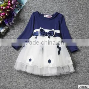 2016 Year Autumn and Winter Printed Long Sleeve Girls Deess Fashion Kids Dress thumbnail-2