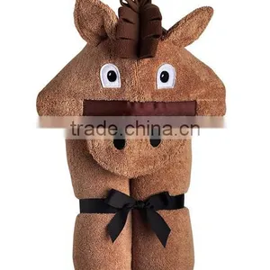 Trade Assurance Custom Cotton Terry Fabric Sheep Animal Wholesale Hooded Bath Towels for Baby thumbnail-4