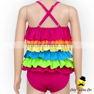YZA-007 Yiwu Yihong Children Multiple Colour Ruffle Girls Picture Swimwear For 0-6 Year Wears thumbnail-6
