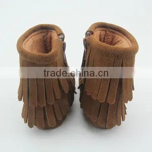 Factory Baby Leather Shoes Baby Winter Boots Moccasin Boots thumbnail-6