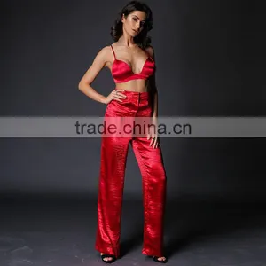 Runwaylover 011 Ladies Sexy Crop Tops And Casual Pants thumbnail-1
