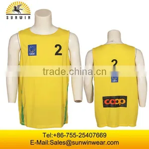 Wholesale Basketball Jersey Clubs Basketball Uniforms Basketball Jerseys White and Yellow Color thumbnail-2