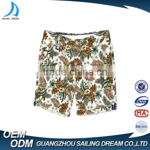 2016 Summer Wholesale Fashion Orange Print Stylish Designer Cheap Cotton Short Pants for Men thumbnail-1