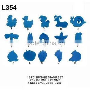 L354 15 PC SPONGE STAMP SET thumbnail-1
