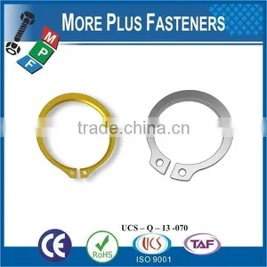 Made in Taiwan Stainless Steel 9/16" Copper Internal External Retaining Ring thumbnail-2
