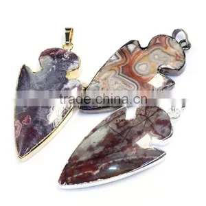 Best Selling Products Natural Mexican Agate Stone Pendant thumbnail-1
