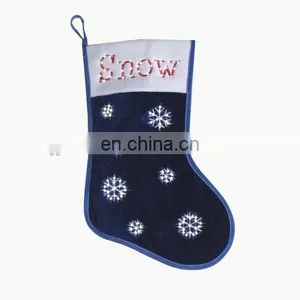 Decorative Black Felt Christmas Stocking With LED thumbnail-1