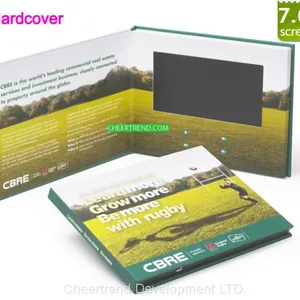 7 Inch Advertisement LCD Digital Video Booklet,advertising Video Brochure With Pocket thumbnail-3