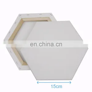 Gallery Wrapped Blank Hexagon Stretched Canvas thumbnail-4