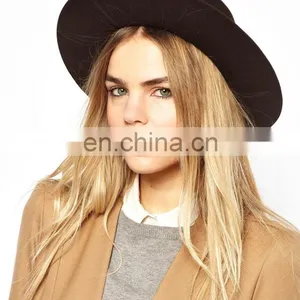 Ladies Formal Fashion Spring Wool Fedora Hat thumbnail-1