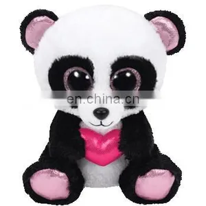 TY Plush Toy Valentine's Panda Big Eyes Cute Stuffed Soft Plush Toys thumbnail-1