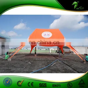 12x8 m Double Twin Peak Star Shade Tent / Aluminum Frame Orange Outdoor Double Star Tent thumbnail-6