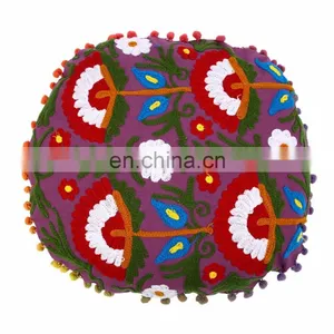 Multi Colors Suzani Embroidered Work Pillow Cover New Decorative Cushion Covers thumbnail-1