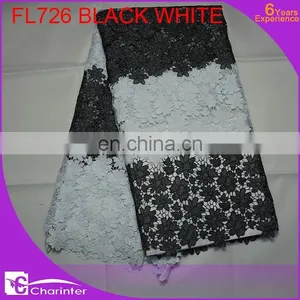 Free Shipping New Lace Design Black Lace Fabric Wholesale thumbnail-1