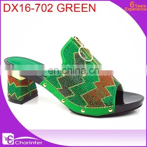 Wholesale Italian Ladies Shoes Ladies High Heel Shoes Ladies Slipper With Stones thumbnail-3