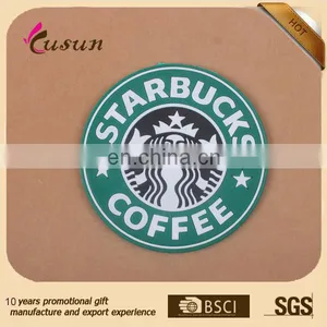 Promotional Hot Selling Custom Cheap Colorful Round Rubber Coasters thumbnail-1