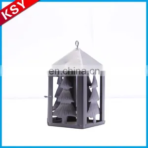 Newest Fashionable Design White Antique Bird Lantern Tabletop Metal Candle Holder thumbnail-3