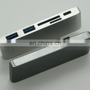 Aluminium 5 in 1 USB 3.0 Type C Hub for Macbook thumbnail-2