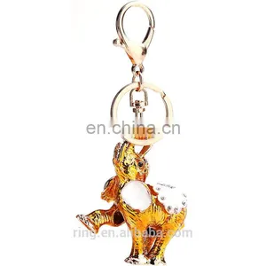 Online Product Selling Fashion Souvenir Items Gold Elephant Keychain thumbnail-1