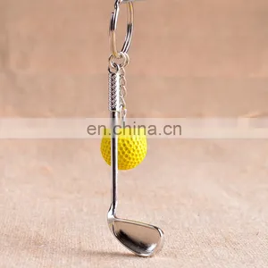 3D Mini Golf Ball And Golf Key Chain Club Shaped Metal Golf Keychains for Professional Sport Gift thumbnail-3
